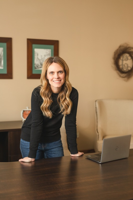 Julie Crow in her Spanish Fork office